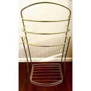 1970s Hollywood Regency Brass Caddy Bathroom or Bedroom